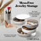 Jewelry Organizer - Portable & Small Jewelry Box for Storage, Vanity Desk Organization, Travel - 4 Layer Rotating Case Trays for Women's Accessories, Bracelets, Earrings, Necklaces & Rings